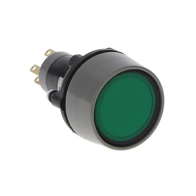LAKEEU11JGRNGRN by E-Switch - PUSH SWITCH BUTTON SPDT 8A 125V