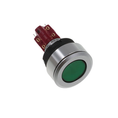 LASEEV32HGRNGRN by E-Switch - PUSH SWITCH BUTTON DPDT 8A 125V