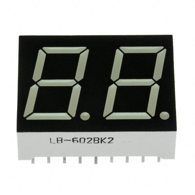 LB-602VA2 by Rohm Semiconductor - DISPLAY 7SEG 0.56"" DBL RED 18DIP