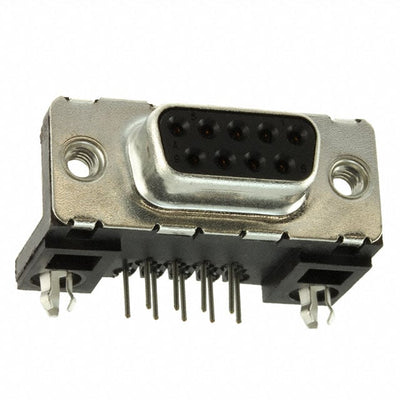 LD09S13A4GX00LF by Amphenol ICC (FCI) - CONNECTOR D-SUB RCPT 9POS R/A SLDR