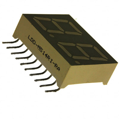 LDD-M514RI-RA by Lumex Opto/Components Inc. - DISP 7SEG 0.56"" DBL RED 10SIP RA