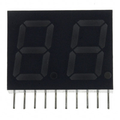 LDD-M516RI-RA by Lumex Opto/Components Inc. - DISP 7SEG 0.56"" DBL RED 10SIP RA