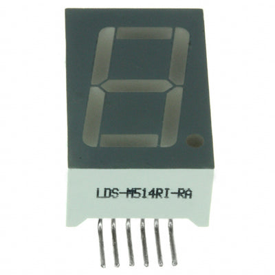 LDS-M514RI-RA by Lumex Opto/Components Inc. - DISP 7SEG 0.56"" SGL RED 6SIP RA