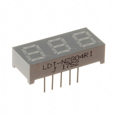 LDT-N2804RI by Lumex Opto/Components Inc. - DISPLAY 7SEG 0.28"" TRP RED 12DIP