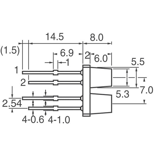 LN07302P by Panasonic Electronic Components - LED GREEN 7-ELEMENT ARRAY