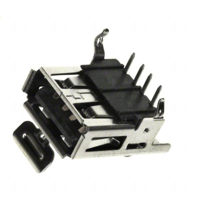 LUSBA11100 by Amphenol ICC (Commercial Products) - CONNECTOR RECPT TYPEA 4POS PCB R/A