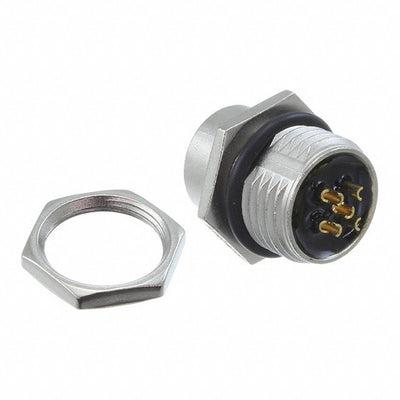 M12A-05PFFS-SH8001 by Amphenol LTW - CONNECTOR RECPT FMALE 5P GOLD SLDR CUP