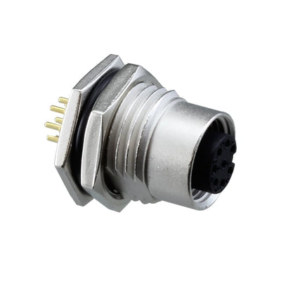 M12A-08PFFP-SF8002 by Amphenol LTW - CONNECTOR RECPT FMALE 8POS GOLD SOLDER