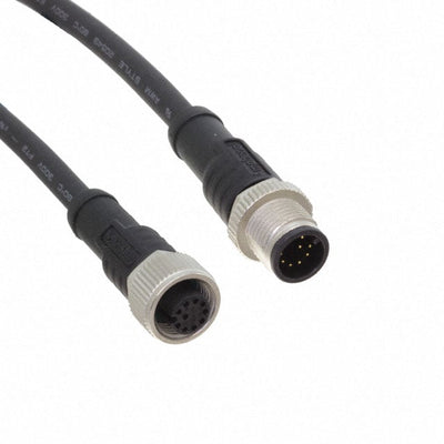 M12A10ML-12AFL-SBA05 by Amphenol LTW - CABLE 10POS MALE TO FMALE 1.64