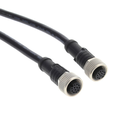 M12A12FL-12AFL-SB002 by Amphenol LTW - CABLE 12POS FMALE TO FMALE 6.56