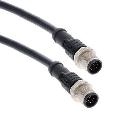M12A12ML-12AML-SD001 by Amphenol LTW - CABLE 12POS MALE TO MALE 3.28