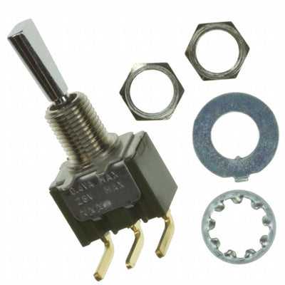 M2018ES1G30 by NKK Switches - SWITCH TOGGLE SPDT 0.4VA 28V