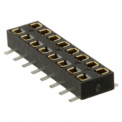 M22-6360842 by Harwin Inc. - CONNECTOR RECPT 16POS 0.079 GOLD SMD