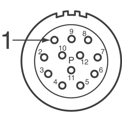 MA1RAP1200 by Amphenol Sine Systems Corp - CONNECTOR RCP HSG F/M 12P PNL MT RA