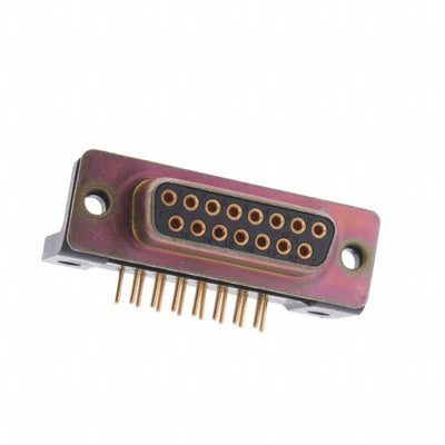 M24308/23-32F by ITT Cannon, LLC - CONNECTOR D-SUB RCPT 15POS R/A SLDR