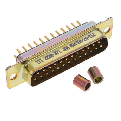 M24308/24-21Z by ITT Cannon, LLC - CONNECTOR DSUB PLUG 25POS PNL MNT SLD