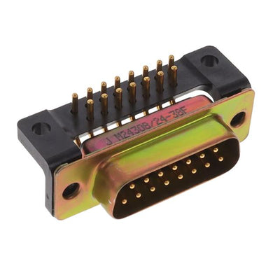 M24308/24-38F by ITT Cannon, LLC - CONNECTOR D-SUB PLUG 15POS R/A SOLDER