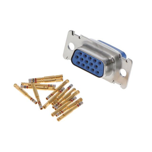 M24308/6-11P by Amphenol Positronic - CONNECTOR DSUB HD RCP 15P PANEL CRIMP