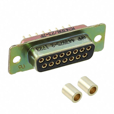 M24308/23-2F by TE Connectivity Aerospace, Defense and Marine - CONNECTOR D-SUB RCPT 15POS VERT SLDR