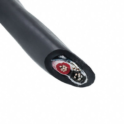 M33826 BK005 by Alpha Wire - CABLE 2COND 16AWG BLK SHLD 100