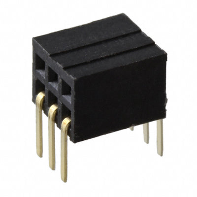M50-3200345 by Harwin Inc. - CONNECTOR RECPT 6POS 0.05 GOLD PCB R/A