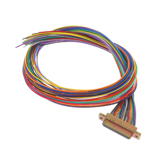 M83513/03-F03C by Cinch Connectivity Solutions - 37 POS PLUG 18"" COLR PTFE CD PLT