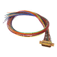 M83513/04-D03C by Cinch Connectivity Solutions - 25 POS RCPT 18"" COLR PTFE CD PLT