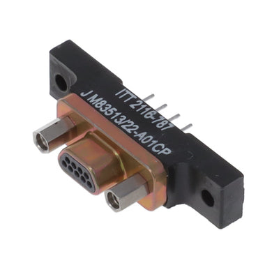 M83513/22-A01CP by ITT Cannon, LLC - CONNECTOR MICRO-D PLUG 9POS PNL MNT