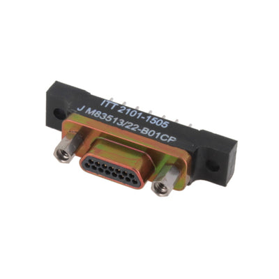 M83513/22-B01CP by ITT Cannon, LLC - CONNECTOR MICRO-D PLUG 15POS PNL MNT