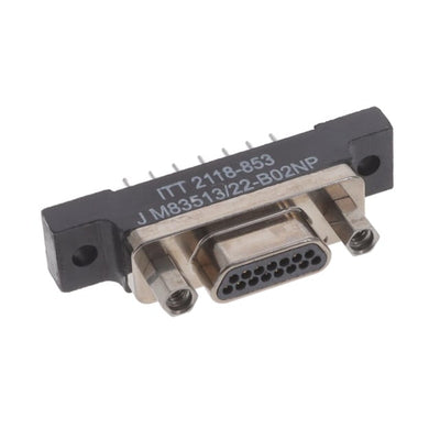 M83513/22-B02NP by ITT Cannon, LLC - MICRO-D PLUG 15POS PCB, ELECTROL