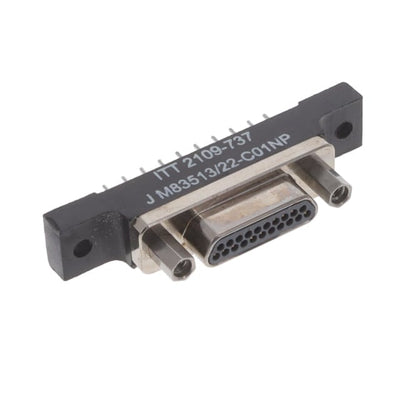 M83513/22-C01NP by ITT Cannon, LLC - MICRO-D PLUG 21POS PCB, ELECTROL