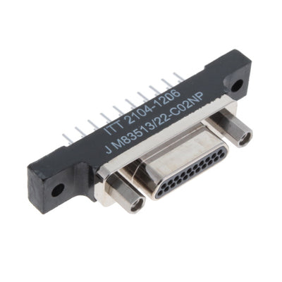 M83513/22-C02NP by ITT Cannon, LLC - MICRO-D PLUG 21POS PCB, ELECTROL
