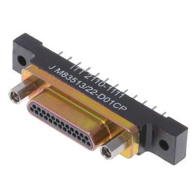 M83513/22-D01CP by ITT Cannon, LLC - CONNECTOR MICRO-D PLUG 25POS PNL MNT
