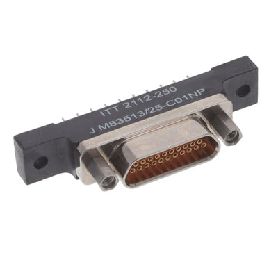 M83513/25-C01NP by ITT Cannon, LLC - MICRO-D RECEPTACLE 21POS PCB, EL