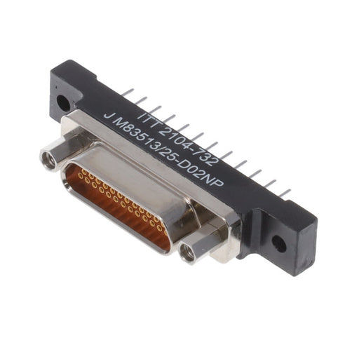 M83513/25-D02NP by ITT Cannon, LLC - MICRO-D RECEPTACLE 25POS PCB, EL
