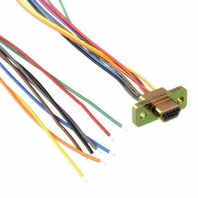 M83513/03-A03C by ITT Cannon, LLC - MICRO-D PLUG 9POS PIN 18"" WIRE