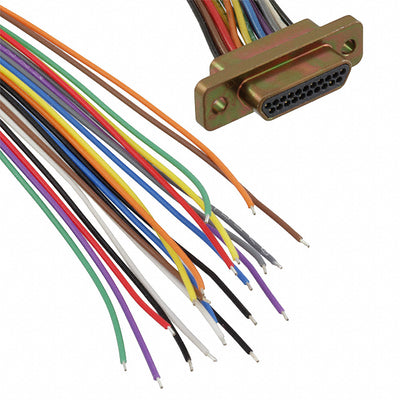 M83513/03-C03C by ITT Cannon, LLC - CABLE DSUB PLUG 21POS LEADS 18