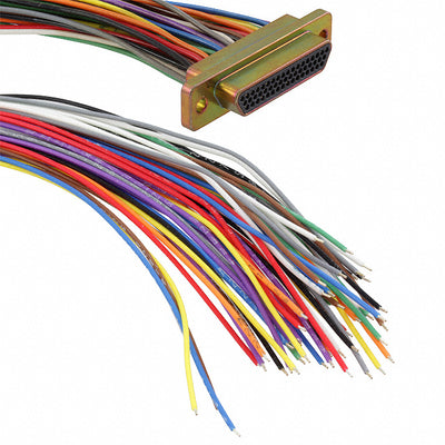 M83513/03-G03C by ITT Cannon, LLC - MICRO-D PLUG 51POS PIN 18"" WIRE