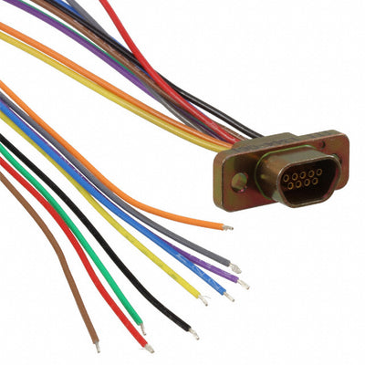 M83513/04-A03C by ITT Cannon, LLC - MICRO-D RCPT 9POS SKT 18"" WIRE