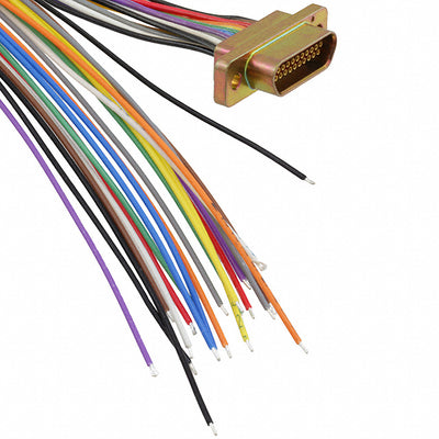 M83513/04-C03C by ITT Cannon, LLC - MICRO-D RCPT 21POS SKT 18"" WIRE