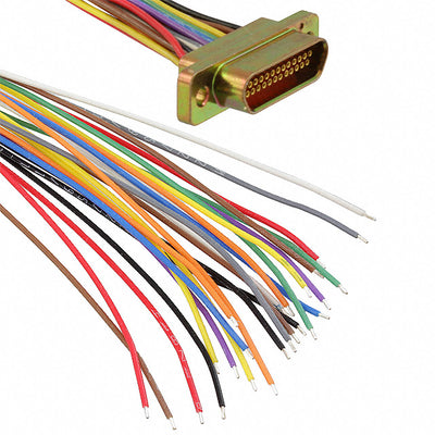 M83513/04-D03C by ITT Cannon, LLC - MICRO-D RCPT 25POS SKT 18"" WIRE