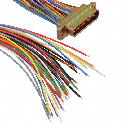 M83513/04-F03C by ITT Cannon, LLC - MICRO-D RCPT 37POS SKT 18"" WIRE