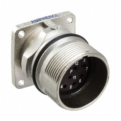 MA1LAP1200 by Amphenol Sine Systems Corp - CONNECTOR RECPT HSNG F/M 12POS PNL MNT