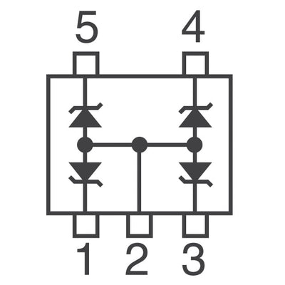 MAZM068H0L by Panasonic Electronic Components - TVS DIODE 4VWM SSMINI5-F1