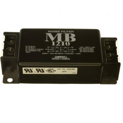 MB1210 by TDK-Lambda Americas Inc - LINE FILTER 250VDC/VAC 10A CHASS