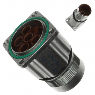 MB1LLN0600 by Amphenol Sine Systems Corp - CONNECTOR RECPT HSNG MALE 6POS PNL MT