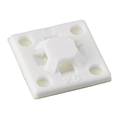 MB2.5A10M4 by HellermannTyton - CABLE TIE HLDR QUAD ADH WHITE