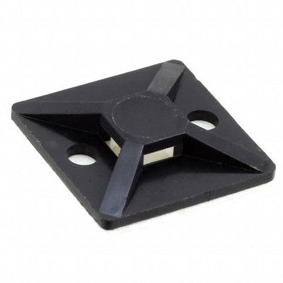 MB3A0C2 by HellermannTyton - CABLE TIE HLDR QUAD ADH BLACK