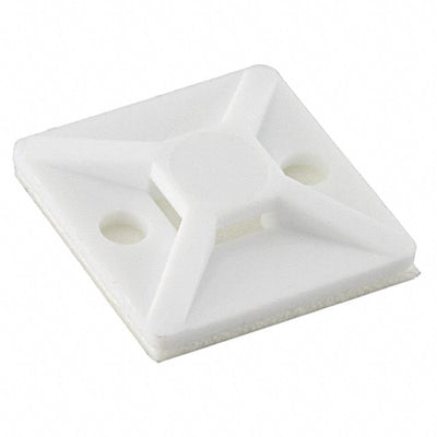 MB3A10C2 by HellermannTyton - CABLE TIE HLDR QUAD ADH WHITE