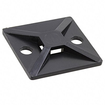 MB4A0C2 by HellermannTyton - CABLE TIE HLDR QUAD ADH BLACK
